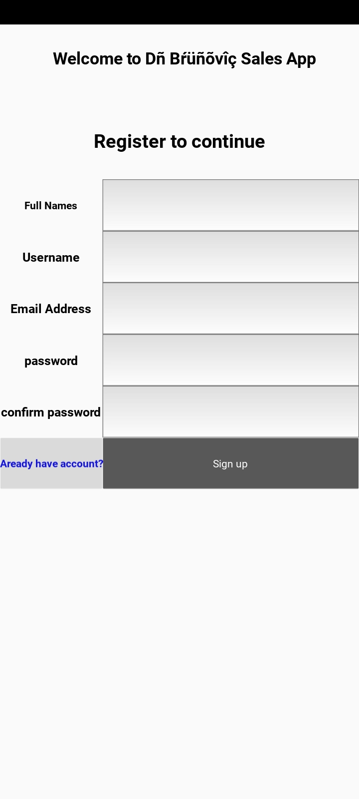 Signup Page